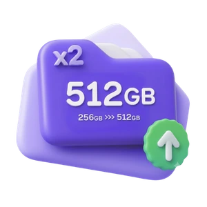512GB 무료 업그레이드